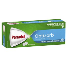 Panadol Optizorb, Paracetamol Pain Relief 50 Tablets