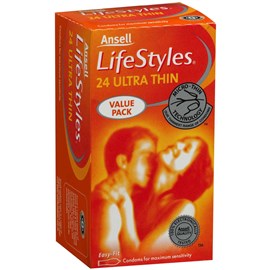Ansell Lifestyles 24 Ultra Thin Condoms