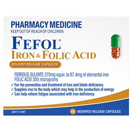 Fefol Iron & Folate Capsules 60S