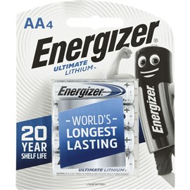 Energizer Battery Photo Lithium L91 AA BP4