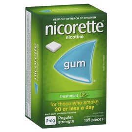 Nicorette Gum Freshmint Regular Strength 2mg 105 Pieces
