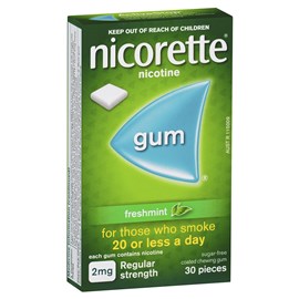 Nicorette Gum Freshmint Regular Strength 2mg 30 Pieces