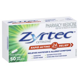 Zyrtec 10mg 50 Tablets