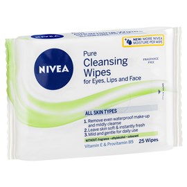 Nivea Fragrance Free Facial Cleansing Wipes 25