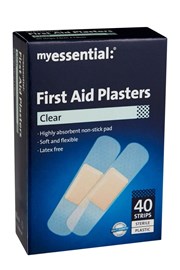 myessential First Aid Plasters Clear - 40 Strips