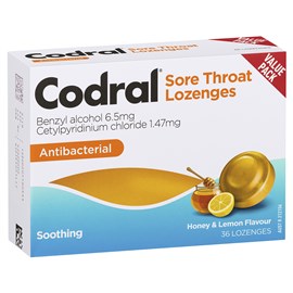 Codral Lozenges Honey & Lemon 36
