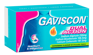 Gaviscon Dual Action Peppermint 48 Tablets