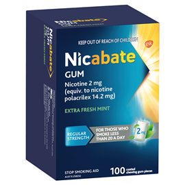 Nicabate Gum 2mg  Extra Fresh 100