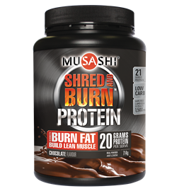 Musashi Shred & Burn Protein Chocolate Flavour 714g