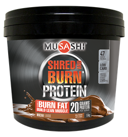 Musashi Shred & Burn Protein Mocha Flavour 1.6kg
