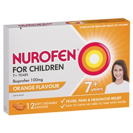 Nurofen 7+ Orange Chewable Capsules 12
