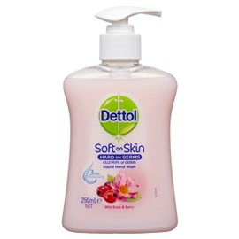 Dettol Liquid Handwash Wild Rose and Berry Pump 250mL