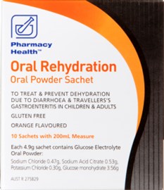 Pharmacy Health Oral Hydration 10 Sachets 4.9gm