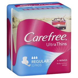 Carefree Ultra Thins Wings Regular 10 Pack