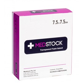 Medstock Transparent Foam Island 7.5 X 7.5cm (1)