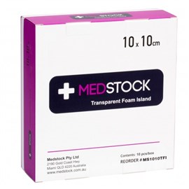 Medstock Transparent Foam Island 10 X 10cm (1)