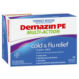 Demazin PE Multi Action Cold & Flu Relief 48 Tablets