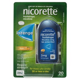 Nicorette Quit Smoking Cooldrops Fresh Fruit Lozenges 2mg 20 Pieces