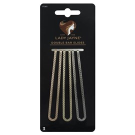 Lady Jane 17080 Metallic Double Bar Sliders 3 Pack