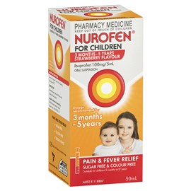 Nurofen for Children 3 Months to 5 Years 50ml Strawberry Ibuprofen