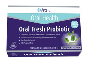 Blooms Oral Fresh Probiotic 24 Chewable Mint Tablets