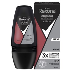 Rexona For Men Clinical Protection Antiperspirant Deodorant Roll On Sport 50ml