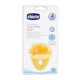 Baby Chicco Fresh Relax Ice Cream Yellow Teether