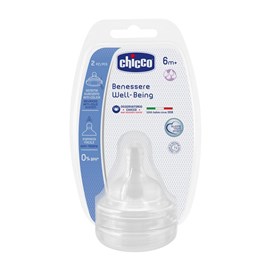 Baby Chicco Silicone Teat - 4m+ Fast Flow