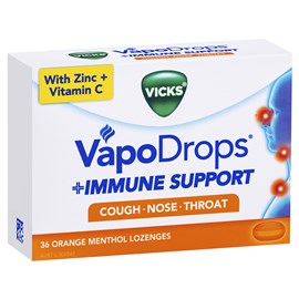 Vicks VapoDrops Immune Support Orange 36pk