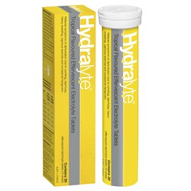 Hydralyte Tropical Flavoured Effervescent Electrolyte Tablets 20 Pack