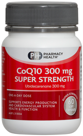 Pharmacy Health COQ10 300mg Super Strength 60 Capsules