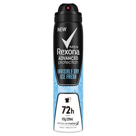 Rexona Men Antiperspirant Aerosol Advanced Invisible Ice Fresh Deodorant 220ml