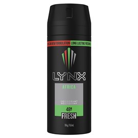 Lynx Deodorant Aerosol Africa 165ml