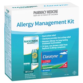 Allergy Management Kit with Claratyne 10 tablets and Nasonex Allergy 140 sprays