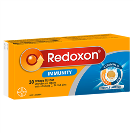 Redoxon Immunity Vitamin Orange Flavoured Effervescent Tablets 30 Pack