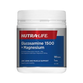 Nutra-Life Glucosamine 1500 + Magnesium 180 Tablets