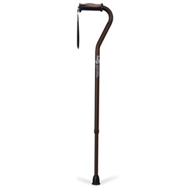 Hugo Offset Handle Cane - Cocoa