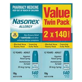 Nasonex Allergy 140 Spray Twin Pack