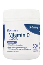 Faulding Remedy Vitiman D Cap 1000IU 500 Capsules