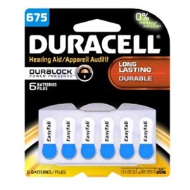Duracell Battery Hearing Aid ET 675 X6