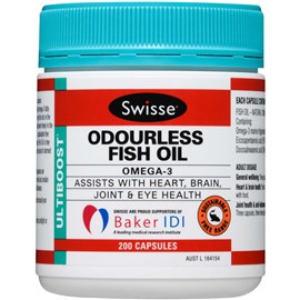 Swisse Ultiboost Odouless Wild Fish Oil 200 Capsules