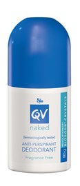 Ego QV Naked Deodorant Roll On Anti-Perspirant Fragrance Free 80g