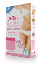 Nad’s Hair Removal Bikini & Underarm Wax 24 Strips