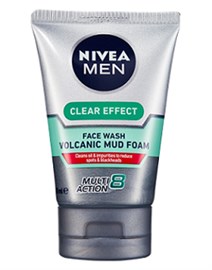 Nivea Men Clear Effect Volcanic  Mud Foam Face Wash 100g