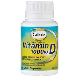 Caltrate Vitamins D Liquid 1000IU 60 Capsules