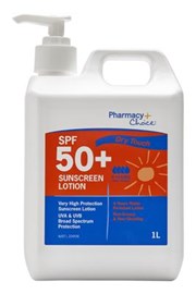 Pharmacy Choice Sunscreen Dry Touch 50+ Bottle Pump 1L