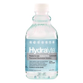 Hydralyte Liquid Colour Free Lemonade 1L