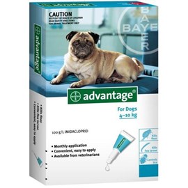 Advantage Flea Treatment For Dogs 4-10kg 4 Tablets