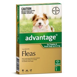 Advantage Flea Treatment For Puppies and Small Dogs 4kg