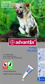 Advantix Flea And Tick Treatment for Dogs Over 25kg 3 Tablets